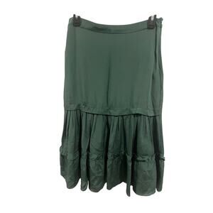 ISOLDA GREEN FULLY LINED GREEN SKIRT SIZE 4  70% cotton & 30% silk